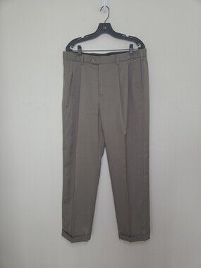 Women's Savane Pleated Front Tan Color Dress Pants Sz 36 X 32